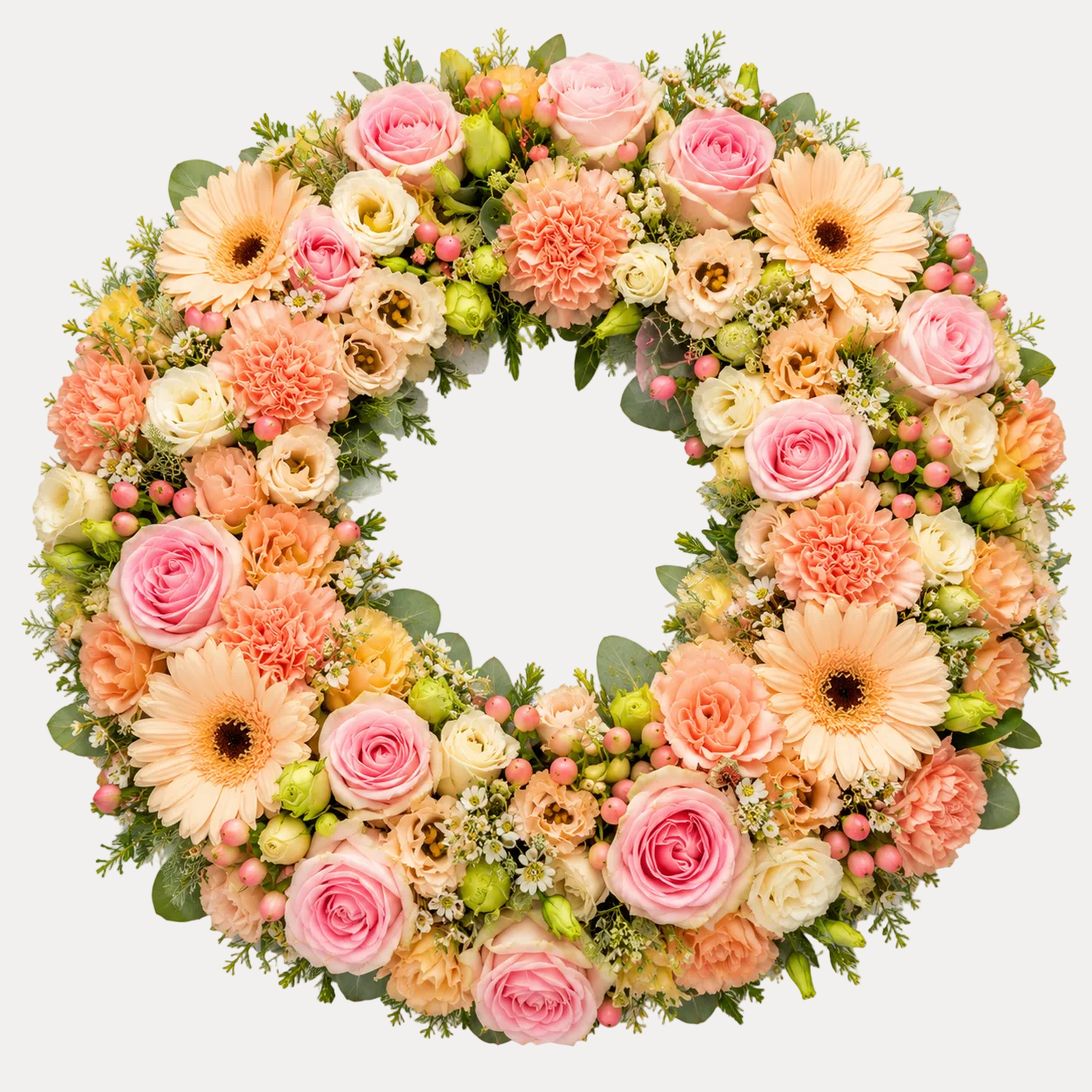BLOMSTERKRANS - LYSERØD