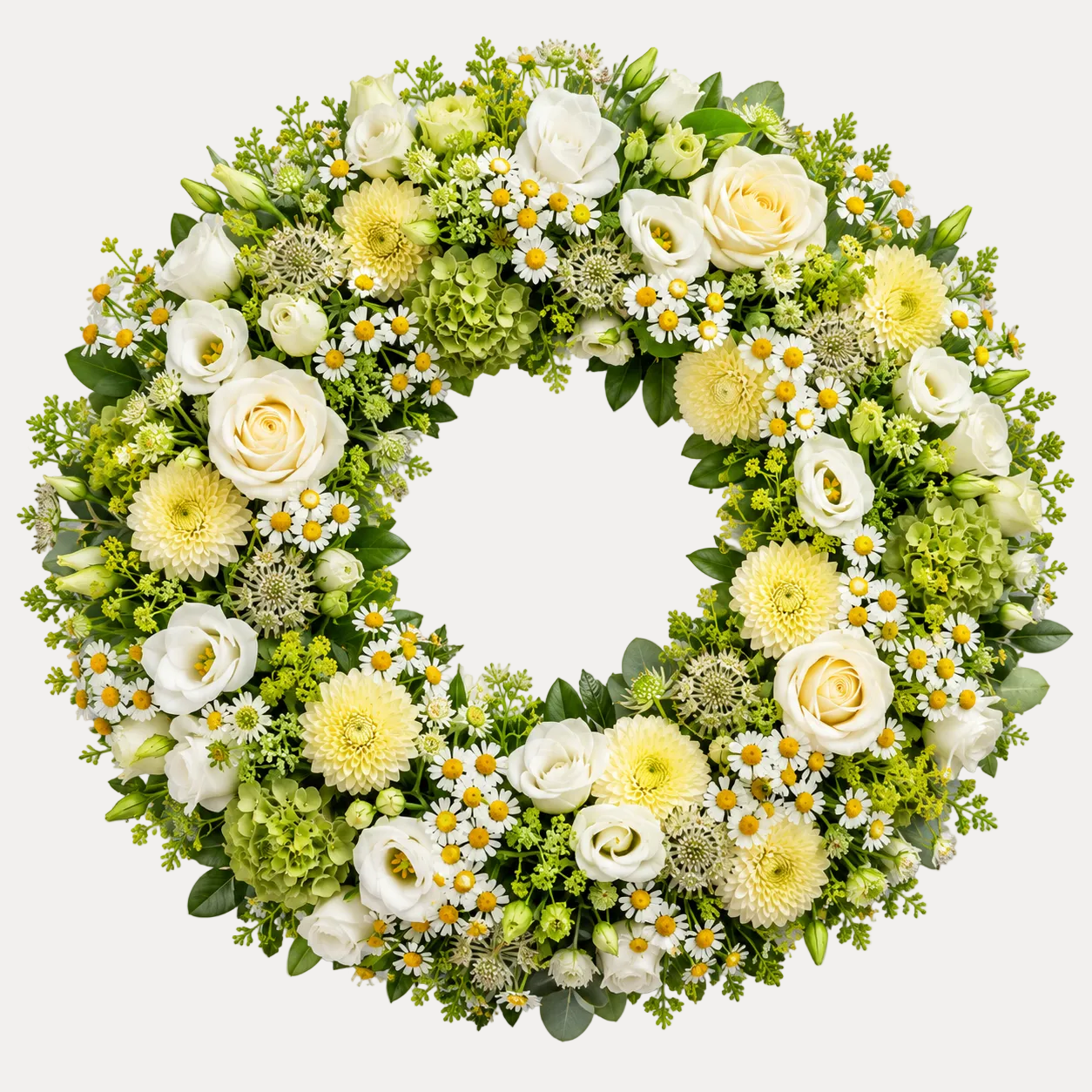 BLOMSTERKRANS - HVIDE NUANCER