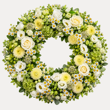 BLOMSTERKRANS - HVIDE NUANCER